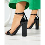 Resti Black women's sandals on a higher post Rosdoo- Footwear | shoptok.hr