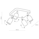  LED RGBW prigušiva spot svetiljka TOP 4xGU10/6,5W/230V 2700-6500K crna | Eponuda.com