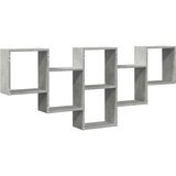  Stenska polica betonsko siva 159x18x66 cm inženirski les | Shoptok.si