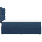  Krevet s oprugama i madracem plavi 100 x 200 cm od tkanine | shoptok.hr