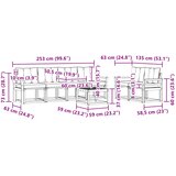  Set vanjskih sofa 7 kom. Prirodna i svijetlo siva | shoptok.hr