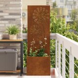 vidaXL Vrtni Sadič s Dekorativnom Pločom Rđa 50 x 140 cm Otporni čelik | shoptok.hr
