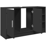 Ormarić za umivaonik crni 90 x 29 x 55 cm konstruirano drvo | shoptok.hr