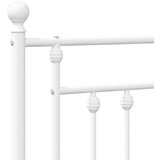 Metalni okvir za krevet s uzglavljem bijeli 193x203 cm | shoptok.hr