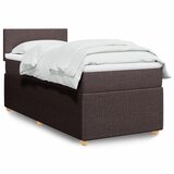 vidaXL Krevet s oprugama i madracem tamnosmeđi 90 x 200 cm od tkanine | shoptok.hr