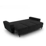 Cosmopolitan Design Črna žametna raztegljiva sedežna garnitura s prostorom za shranjevanje 235 cm Kyoto – | Shoptok.si