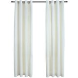vidaXL Zavjese za zamračivanje 2 kom baršunaste krem 140 x 225 cm | shoptok.hr