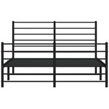  Metalni okvir kreveta uzglavlje i podnožje crni 140x200 cm | shoptok.hr