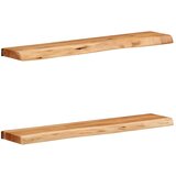 vidaXL Zidne police 2 kom 80x20x3,5 cm od masivnog bagremovog drva | shoptok.hr