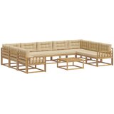  Set vanjskih sofa 10 kom. Bijela i bež | shoptok.hr