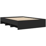  Okvir kreveta crni 140 x 200 cm od konstruiranog drva | Eponuda.com