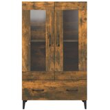  Visoka omarica dimljeni hrast 70x31x115 cm inženirski les, (21073337) | Shoptok.si