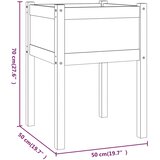  Vrtne sadilice 2 kom 50 x 50 x 70 cm od masivne borovine | shoptok.hr
