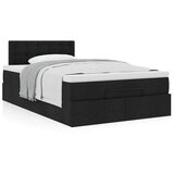 vidaXL Otomanski okvir kreveta s madracem crni 120x200cm od tkanine Cijene