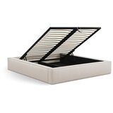 Micadoni Krem tapecirani bračni krevet s prostorom za odlaganje s podnicom 140x200 cm Simon – | shoptok.hr