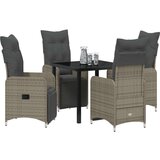  Set od 5 vrtnih stolova s jastučićima bež Poli Ratan | shoptok.hr