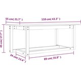  Stolić za kavu 110 x 55 x 45 cm od masivne borovine | shoptok.hr