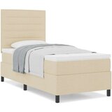  Kutna postelja s madracem krem 80x200 cm tkanina | shoptok.hr