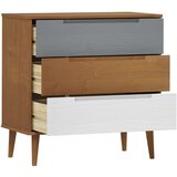 Ladičar MOLDE smeđi 80 x 40 x 80 cm od masivne borovine | shoptok.hr