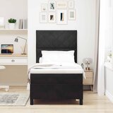  Krevet s opruga kutije s uzglavljem Crna 100 x 200 cm Baršun | shoptok.hr