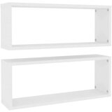  Kockaste zidne police 2 kom bijele 60 x 15 x 23 cm od iverice | shoptok.hr