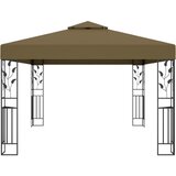  Sjenica s dvostrukim krovom 3 x 4 m smeđe-siva 180 g/m² | shoptok.hr