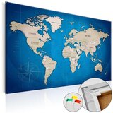  Slika na plutenoj podlozi - Dark Blue Trail [Cork Map] 120x80 | shoptok.hr