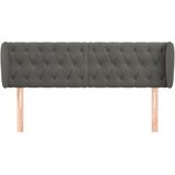  Uzglavlje s ušima tamnosivo 163x23x78/88 cm baršunasto | Eponuda.com