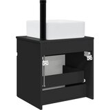  Umivaonik s policom za zid Crna 49 x 41 x 63 cm | Eponuda.ba