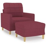  Fotelja s tabureom crvena boja vina 60 cm od tkanine | shoptok.hr