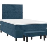 Box spring krevet s madracem tamnoplavi 120 x 200 cm baršunasti | shoptok.hr