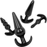 EasyToys set analnih čepova - 4 dijela (crna) | shoptok.hr