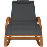  Stolica za ljuljanje siva od tekstilena i masivnog drva topole | shoptok.hr