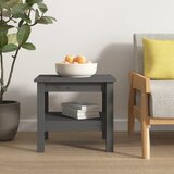 The Living Store Klubska mizica siva 45x45x40 cm trdna borovina - Klubska Mizica, (21575062) | Shoptok.si