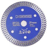 DI keramika DICERAMICS plava dijamantna rezna ploča za gress i glinenu keramiku 75 mm | shoptok.hr