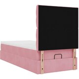  Okvir kreveta s madracima ružičasti 100x200cm baršunasti | shoptok.hr