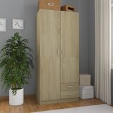 The Living Store Garderobna omara sonoma hrast 80x52x180 cm inženirski les - Garderobna Omara, (21568329) | Shoptok.si
