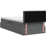  LED krevet za pohranu s madracem Tamnosiva 100 x 200 cm Tkanina - Tamnosiva 100 x 200 cm Dizajn linija | shoptok.hr