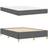 Krevetna konstrukcija Tamno siva 140 x 190 cm tkanina Zagasitosiva | Shoptok.si
