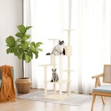 vidaXL Mačje drevo s praskalniki iz sisala krem 153 cm | Shoptok.si