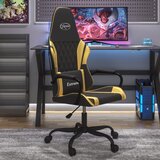 vidaXL Masažni gaming stol črno in zlato umetno usnje Cene