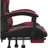  Igraća stolica s osloncem za noge umjetna koža crna i boja vina | shoptok.hr