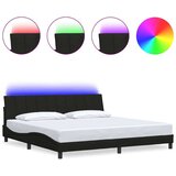  Okvir za krevet bez madraca crni 200x200 cm od tkanine | shoptok.hr