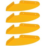  Lebdeća polica s policom s pohranom 4 pcs Žuta 18 x 18 x 2 cm | shoptok.hr