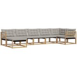  Set vanjskih sofa 7 kom. Bijela i svjetlosiva 404 x 166,5 x 73 cm | shoptok.hr