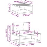  Set vanjskih sofa s jastukom Bijela 79 x 79 x 37 cm Poliester | shoptok.hr