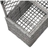 Sadilica s rešetkom i 2 posude 58x30x107 cm od poliratana siva | shoptok.hr
