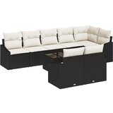  Set vrtnega kavča Set 9 Črno, Krem Poli ratan, (22093867) | Shoptok.si