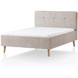 Meise Möbel Siva/rjava oblazinjena zakonska postelja 140x200 cm Smart – Cene