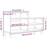  za cipele bijeli 102 x 36 x 60 cm od konstruiranog drva | shoptok.hr